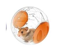 CHUANYGU Balle d'exercice silencieuse pour hamster avec support, roue de course pour petits animaux, ballon d'activité respirant pour hamster, souris, gerbilles (orange)