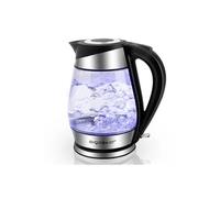 Chubby - Bouilloire en cristal 0% BPA. Ebullition rapide et illumination LED bleue. 1,7L, 2200 W. Design exclusif.