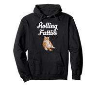 Chubby Cat Humour Rolling Fatties Funny Food Kitty Meme Look Sweat à Capuche