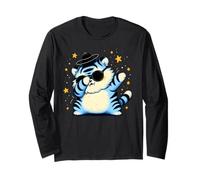 Chubby Chapeau de Danse pour Enfant Motif Chat Tigre Bleu Manche Longue