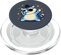 Chubby Chapeau de Danse pour Enfant Motif Chat Tigre Bleu PopSockets PopGrip pour MagSafe