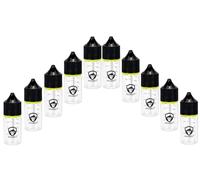Chubby Gorilla Copackr V3 PET Stubby Lot de 10 bouteilles vides avec graduation de mesure 30 ml + bouchon noir