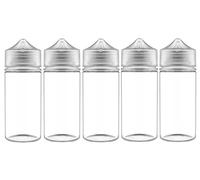 Chubby Gorilla V3 Lot de 5 bouteilles vides transparentes avec couvercle transparent 100 ml