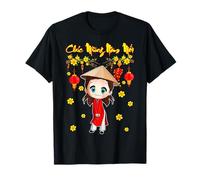 Chuc Mung Nam Moi Tet Binh NGO 2026 Vietnamienne Fille Ao Dai T-Shirt