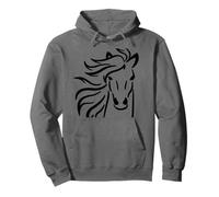 Chuchoteur de Chevaux | Conception de Poney Noir Sweat à Capuche