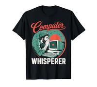 Chuchoteur D'ordinateur Rétro Vintage Support Technique Au T-Shirt
