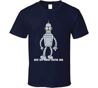 CHUCHUANG Bender TV Show Funny T Shirt Navy Blue Colour3 M