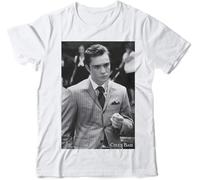 Chuck Bass Gossip Girl Ed Westwick Cotton Mens Top Tee Casual T-Shirt Manches Courtes(3X-Large)
