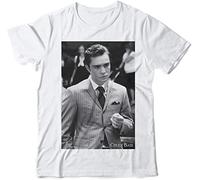 Chuck Bass Gossip Girl Ed Westwick Cotton Mens Top Tee Casual T-Shirt White S