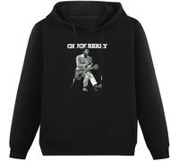 Chuck Berry Music Punk Rock Hoody Unisex Ptinted Hoodies Long Sleeve Men's Hooded with Pocket Black S