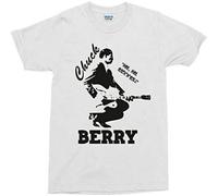 Chuck Berry T-Shirt Rock 'N' Roll Icon Manches Courtes(Large)