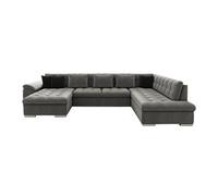 Chuck - canapé panoramique XXL - convertible avec coffre - 7 places - droit - Gris Gris G