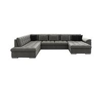 Chuck - canapé panoramique XXL - convertible avec coffre - 7 places - gauche - Gris