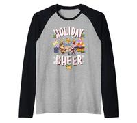 Chuck E. Cheese Christmas Holiday Cheer Group Shot Manche Raglan