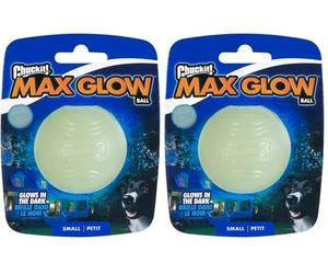 Chuck It Max Glow Dog Toy 5 cm Size S pour Chien 1 Unité (Lot de 2)
