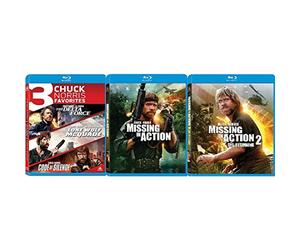 Chuck Norris 5 Movie Set: The Delta Force / Lone Wolf McQuade / Code of Silence / Missing in Action / Missing in Action 2: The Beginning Blu Ray Set