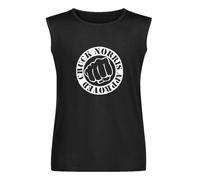 Chuck Norris Approved Martial Arts Mens T-Shirt Unisex Sleeveless Tops Black Vest Tank Tee S