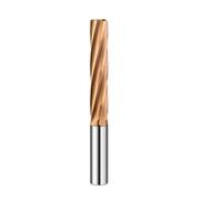Chucking Reamer Set, Alésoir droit/hélicoïdal, longueur totale 100 mm, aluminium revêtu H7/carbure monobloc, 1 pièce(Gold,4.1X60X100X4mm)