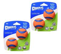 Chuckit. Chien Fetch Jouet Ultra Balle en Caoutchouc Durable Compatible avec Lanceur Petite 4 Balles