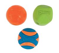 ChuckIt Fetch Medley Ensemble de 3 balles pour Chien | Chuckit! Lot de 3 balles pour chiens de taille moyenne, 6,3 cm ; lot de 3 balles Erratic, Strato et Ultra couineur