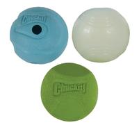 Chuckit! Fetch Medley Ensemble de 3 balles pour Chien | Jouets interactifs pour chiens avec balle à rebond élevé, boules flottantes ultra résistantes, design durable