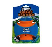 Chuckit! - Giggle Kick Fetch Small - Ballon à Poursuivre pour Chien - Ballon à Mâcher pour Chien - Emet des Sons Stimulants l’Intérêt - Taille Small - Diamètre de 14 cm