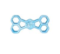 Chuckit! Holee Roller Puzzle à friandises pour Chien, Petit, Bleu, Jouet Puzzle interactif à friandises et à mâcher pour Chiens jusqu'à 9 kg - Jouet en Caoutchouc Durable en Forme d'os pour