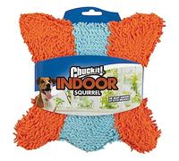 Chuckit Indoor Squirrel Jouet pour Chien | Jouet interactif pour chien pour l'ennui et le jeu d'intérieur avec écureuil en orange et bleu