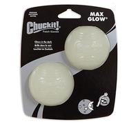 Chuckit Max Lueur Balle en Caoutchouc Naturel - Moyen en Paquet de 2