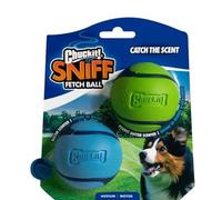 Chuckit! - Sniff Fetch Ball Duo - 2 Balles à Poursuivre pour Chien - 2 Balles au Parfum de Bacon et de Beurre de Cacahuète - Compatible avec Les Lanceurs Taille Medium - Diamètre de 6,5 cm