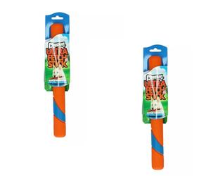 ChuckIt! Ultra Fetch Stick 27 cm | Pack Double | 2 x 1 pièce | Jouet pour chiens | En caoutchouc naturel robuste | Alternative aux bâtons en bois | Pour jeux de lancer et d'apport
