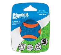 Chuckit! Ultra Squeaker Ball Natural Rubber Dog Toy Small 2 inch - 4 Pack
