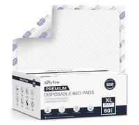 Chucks Lot de 60 alèses jetables résistantes aux déchirures pour adultes 76,2 x 91,4 cm - Grande épaisseur - Imperméables - Pour personnes âgées - 10 x super absorbantes - Tapis d'entraînement pour