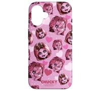 Chucky and Tiffany Hearts All-Over Print Coque pour iPhone 16