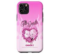 Chucky and Tiffany Till Death Flaming Heart Coque pour iPhone 11 Pro
