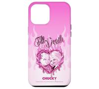 Chucky and Tiffany Till Death Flaming Heart Coque pour iPhone 12 Pro Max