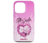 Chucky and Tiffany Till Death Flaming Heart Coque pour iPhone 13 Pro