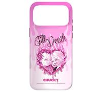 Chucky and Tiffany Till Death Flaming Heart Coque pour iPhone 17 Pro Max
