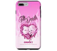 Chucky and Tiffany Till Death Flaming Heart Coque pour iPhone 7 Plus/8 Plus