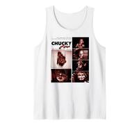 Chucky Blood Red Frames Creepy Doll Close Up Collage Débardeur