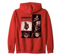 Chucky Blood Red Frames Creepy Doll Close Up Collage Sweat à Capuche