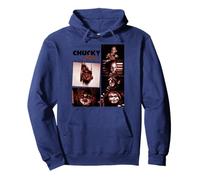 Chucky Blood Red Frames Creepy Doll Close Up Collage Sweat à Capuche