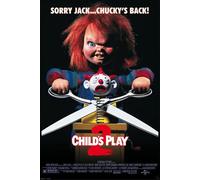 Chucky - Child's Play 2 - Poster imprimé - Dimensions : 61 x 91,5 cm + 2 barres en plastique transparent 62 cm