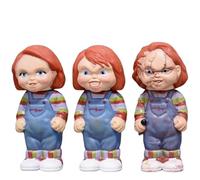 Chucky Figures, Q Version Horror Doll Chucky Action Figure 8cm / 3.1 Pouces Fabriqué À La Main D'anime De Personnage De Personnage De Statue
