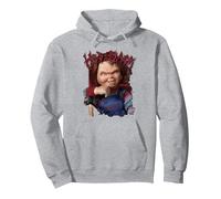 Chucky He’s Back Classic Good Guy Doll Sweat à Capuche, Unisexe pour Adultes, Gris Chiné, S