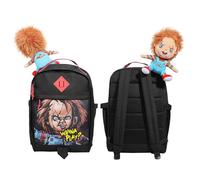 Chucky Sac à dos pour adulte avec breloque en peluche Noir 44,5 cm