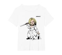 Chucky Tiffany Knife T-Shirt, Femme Grandes Tailles, Blanc, 1X
