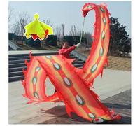 CHUDOU Dragon Dance Ribbons Longboi Phoenix Feather Dance Fitness Ruban lesté Ball Sac de Voyage (Rouge, 10 m)(Red,6M)