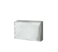 CHUDOU Housse de climatisation, protection contre le soleil et la pluie, Housse de climatiseur extérieur (96x40x70cm)(86x35x60cm), Résistant à l'eau, Argenté, Polyester