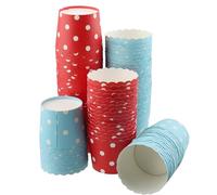 CHUEHKAK Lot de 100 Caissette Muffins Papier, caissettes à muffins, Ø 5 cm, 2 couleurs, 50 pièces chacune, pour cupcake papier, gâteaux et dessert